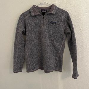 patagonia blue quarter zip sweater!